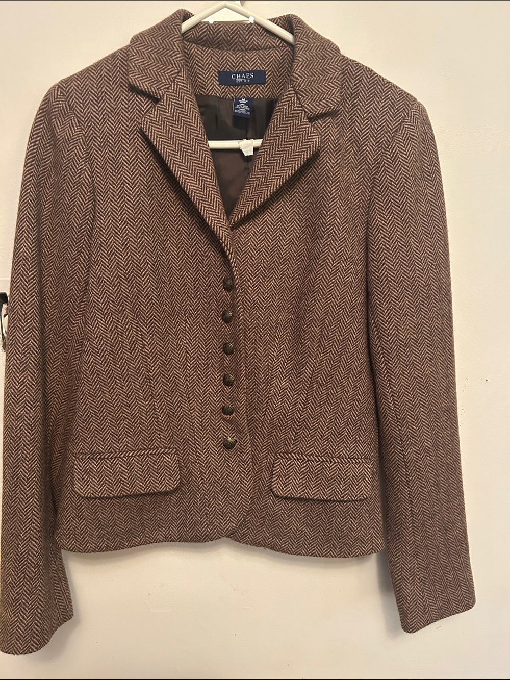 Chaps vintage classic tweed  wool blazer